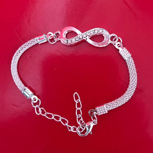 Silver Plated Infinity Bracelet