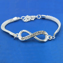 Load image into Gallery viewer, Silver Plated Infinity Bracelet